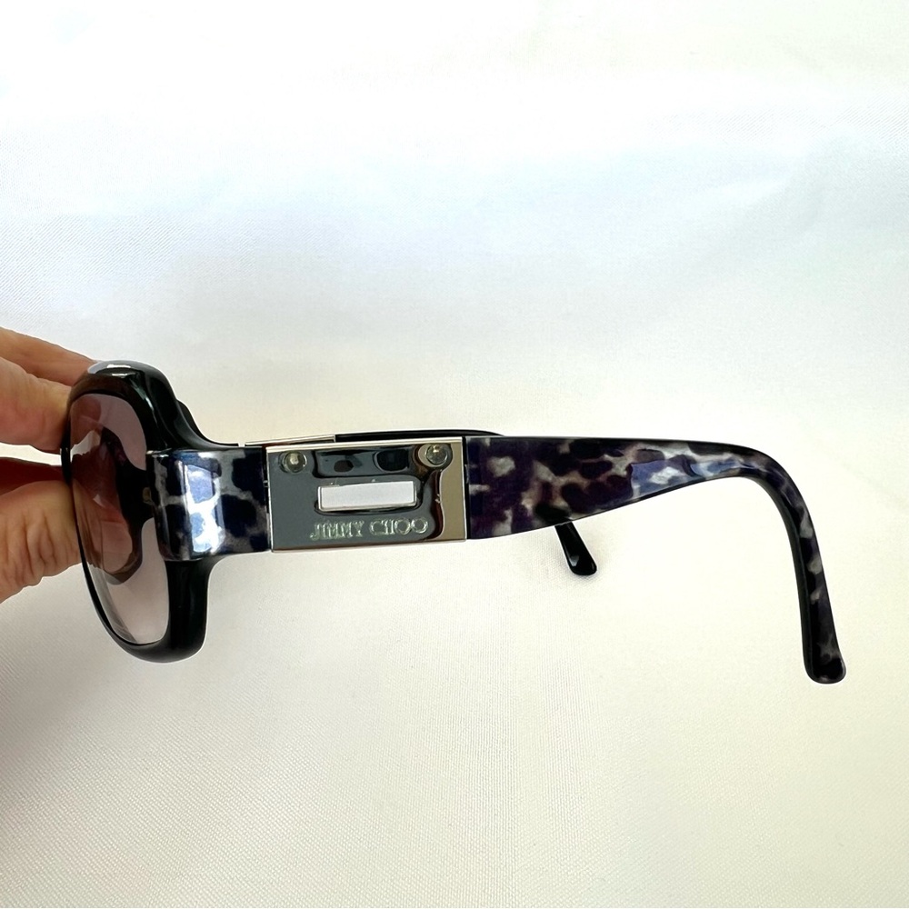 JIMMY CHOO Italy Essie ZP2 BD Rectangle Lenses Leopard w Silver Frame Glasses - Picture 14 of 15